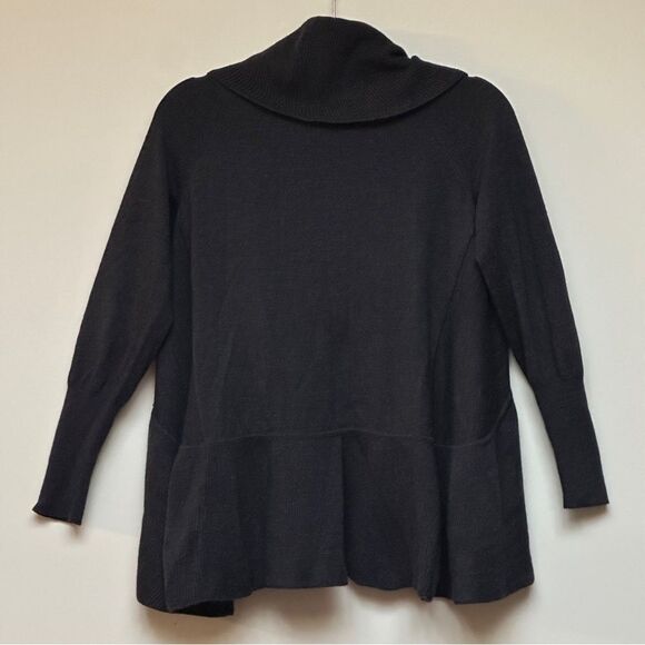 Banana Republic Extra Fine Merino Wool Size Medium Petite Ruffle Shrug Cardigan - Picture 4 of 10